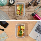 6pcs (3 Lids + 3 Boxes) Multi-Size Clear Storage Containers | Microwave Safe, Reusable Polypropylene Material, Leak-Proof, Dishwasher Safe, Rectangular Design, Suitable for Kitchen Storage, Fruits, Vegetables, Pasta, Etc