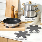 14 Peças Conjunto de Frigideira Preta com Protetores de Panela - Resistente ao Calor, Adequado para Vários Tamanhos de Protetores de Panela para Todos os Fogões, Protetores de Panela Profissional para Frituras e Salteados