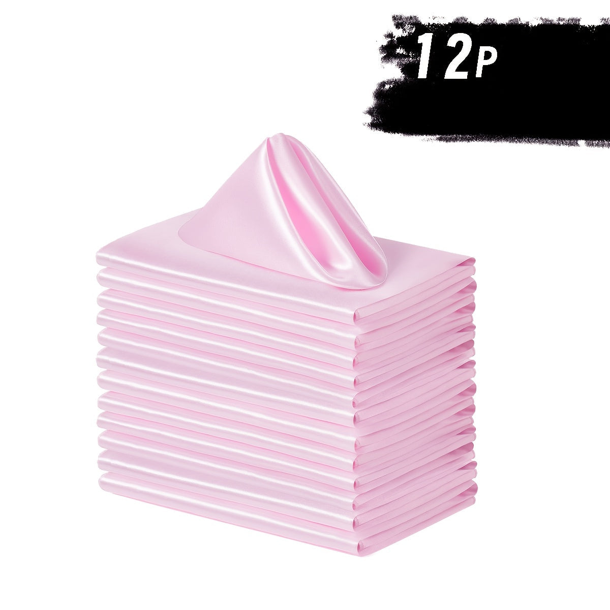 6/12 Peças de Guardanapos de Cetim Macio, Guardanapos Simples e Elegantes - Perfeitos para Casamentos, Chá de Panela, Festas e Decorações de Restaurantes