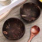 Tigelas de Coco Natural Reutilizáveis com Colher