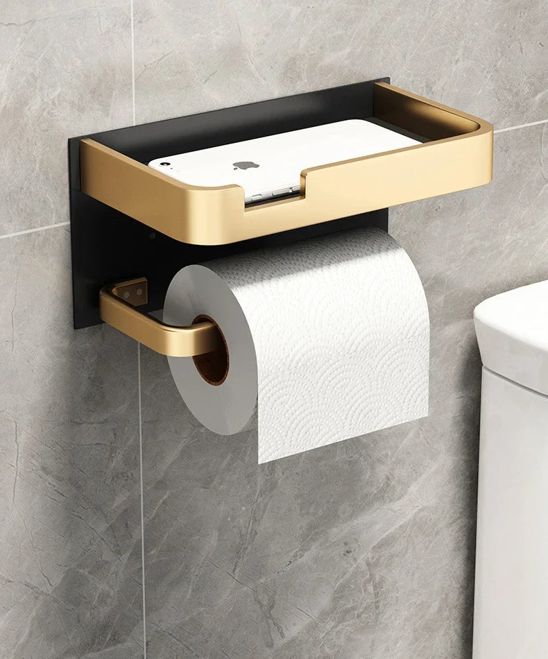Suporte de Papel Higiênico com Prateleira