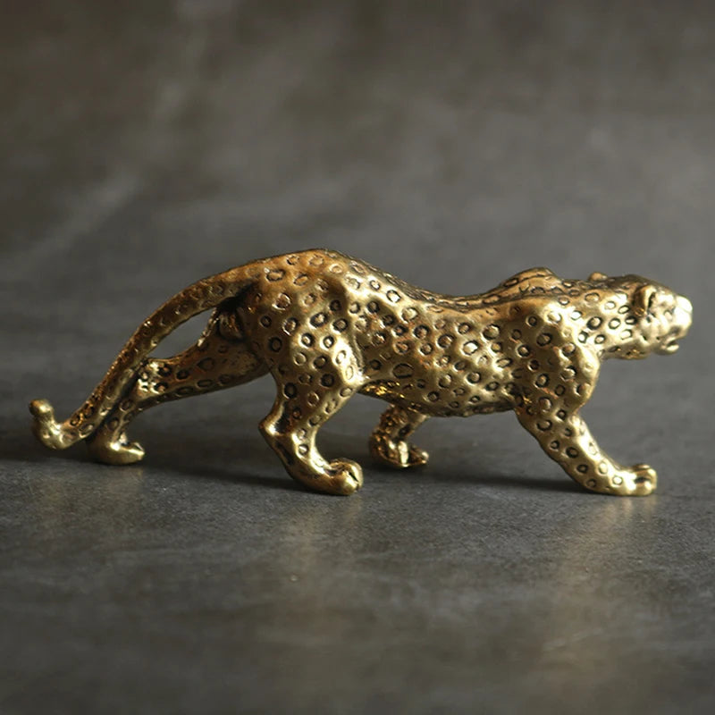 Suporte Decorativo Leopardo Dourado para Potes de Flores