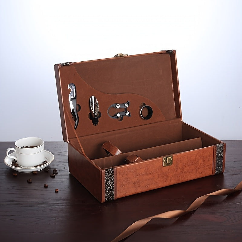 Caixa Vintage para Armazenamento de Vinhos com Fecho
