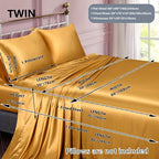 3/4 Peças de Lençol de Cetim - Cobertor de Cama Macio e Respirável, Luxuoso, Adequado para Quarto, Ajustável a Camas, Opções de Cores Múltiplas (Lençol, Cobertor Ajustável e Fronhas)