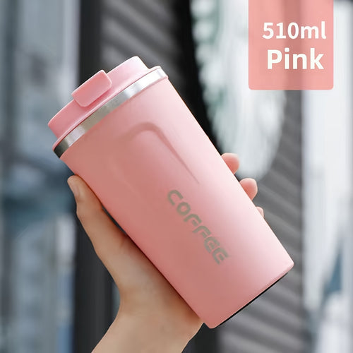Caneca Térmica de Café, Aço Inoxidável Dupla Parede à Prova de Vazamentos, Acabamento Fosco, Mantém Quente e Frio por Horas, Presente Premium para Amantes de Café e Chá, Utensílio Durável