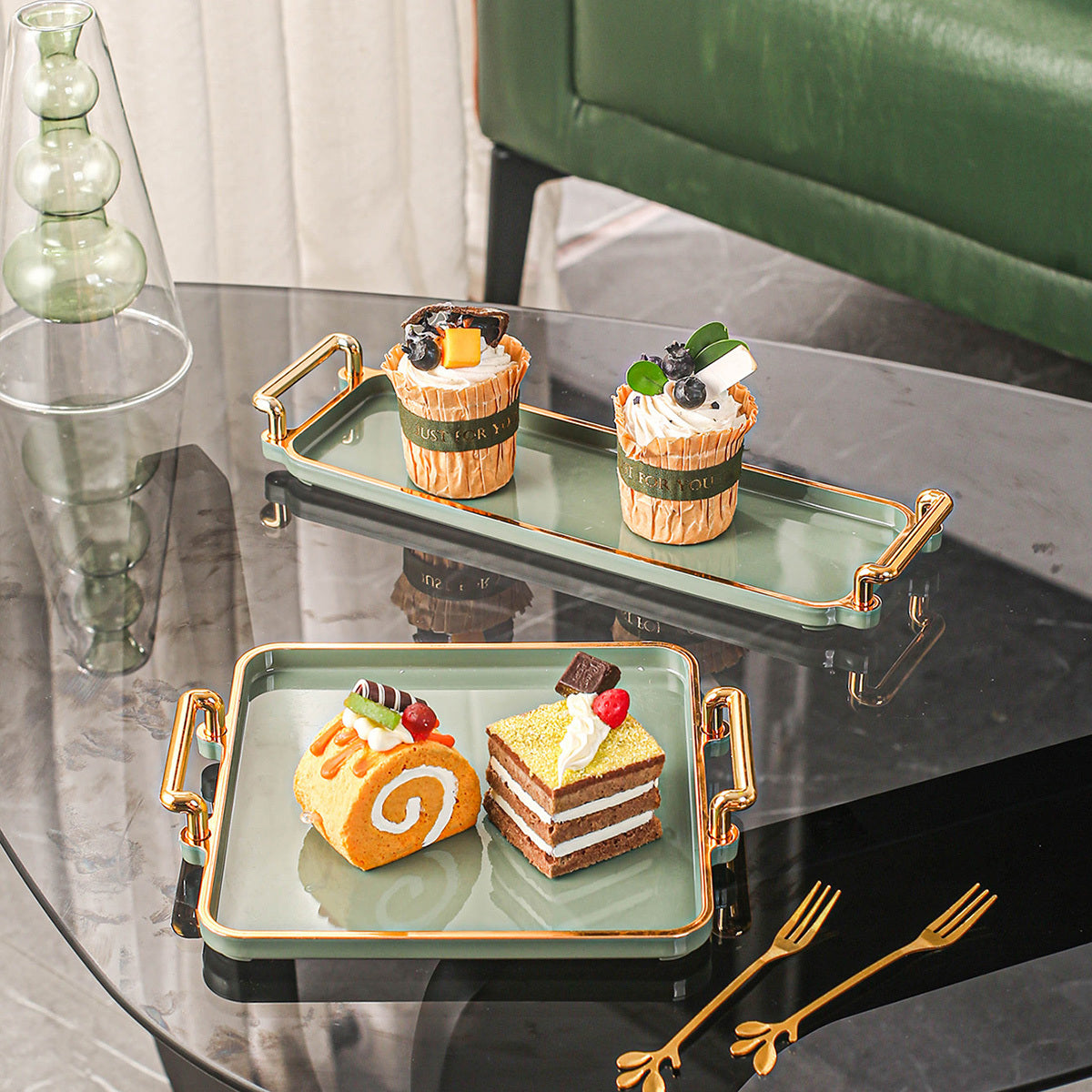 1 unidade, 3 unidades de tabuleiros de plástico adequados para uso doméstico em cozinhas, salas de jantar e salas de estar para o pequeno-almoço; ideal para conjuntos de chá, recipientes de água, doces, bolachas, pão para casamentos, festas, presentes e aniversários.