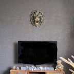1 peça Escultura Grande de Cabeça de Leão Arte de Parede Decoração Criativa para Pátio, Sala de Estar e Quarto Ornamento de Resina