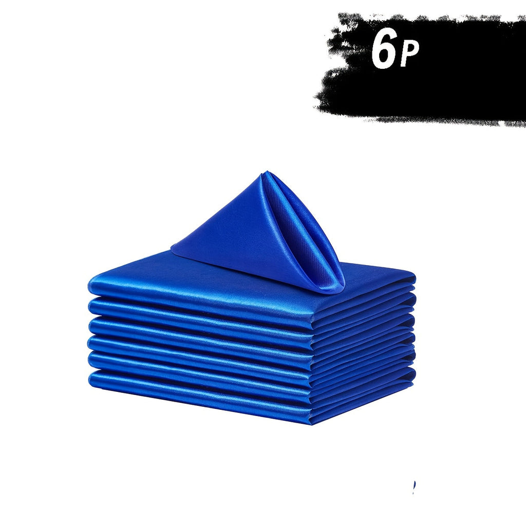 6/12 Peças de Guardanapos de Cetim Macio, Guardanapos Simples e Elegantes - Perfeitos para Casamentos, Chá de Panela, Festas e Decorações de Restaurantes