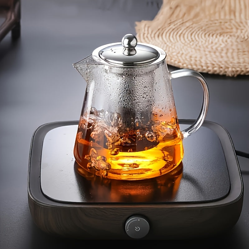 Single Glass Teapot Available in Sizes of 11.8Oz, 18.6Oz, 25.3Oz, And 32.1Oz, Designed for Tea And Water Separation. This Thickened, High-Temperature Resistant Tea Set Is Perfect for Home Brewing And Makes an Excellent Gift for Christmas, New Year