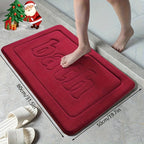 Tapete de Banho de Espuma de Memória de Luxo | Ultra Macio, Espesso 25D, Antiderrapante, Lavável na Máquina, Tapete de Casa de Banho de Poliéster de Secagem Rápida para Sala de Estar, Cozinha, Lavandaria, Quarto