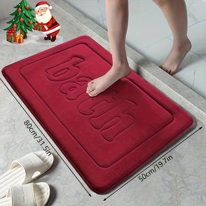 Tapete de Banho de Espuma de Memória de Luxo | Ultra Macio, Espesso 25D, Antiderrapante, Lavável na Máquina, Tapete de Casa de Banho de Poliéster de Secagem Rápida para Sala de Estar, Cozinha, Lavandaria, Quarto