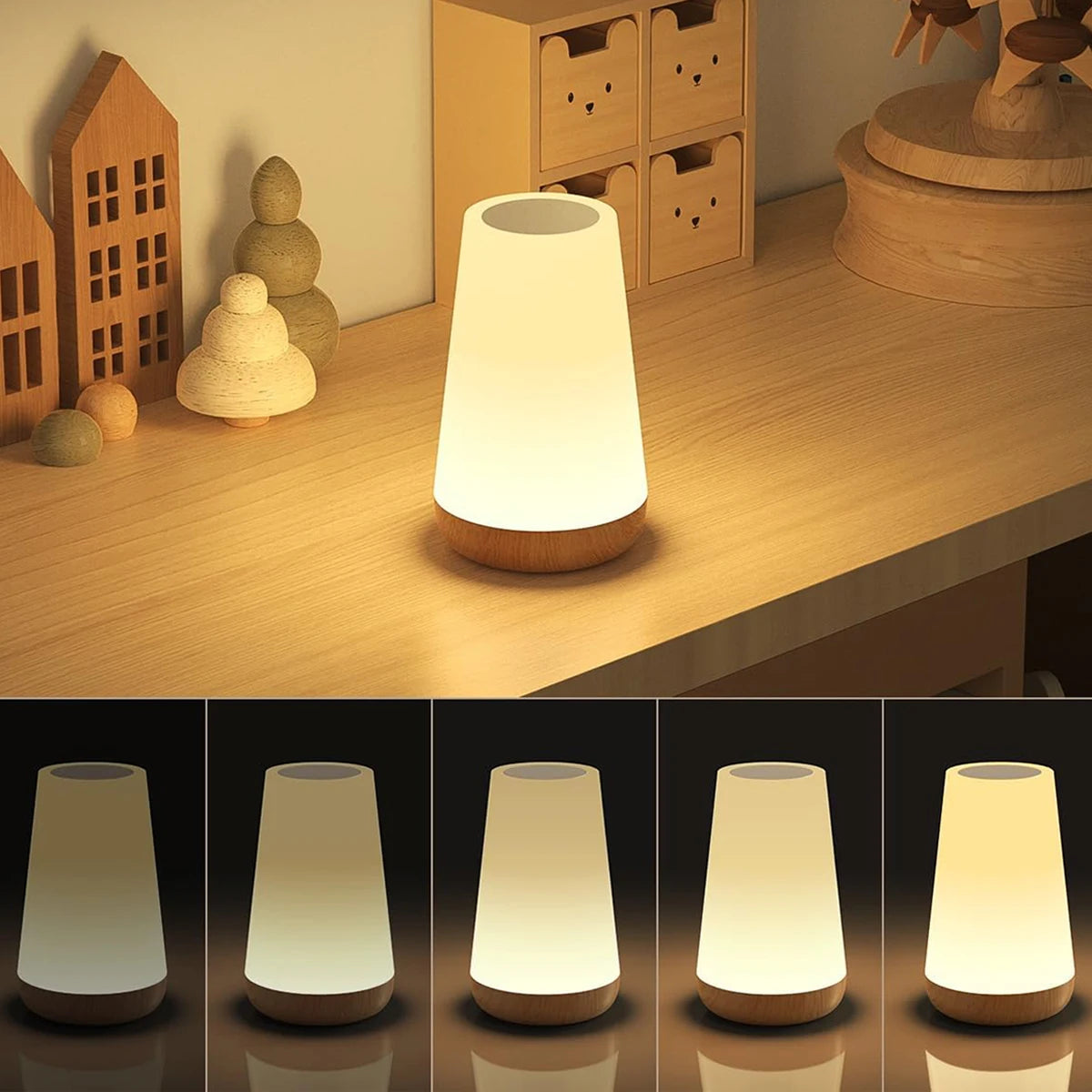Luminária LED RGB de Mesa com Controle Remoto e Toque