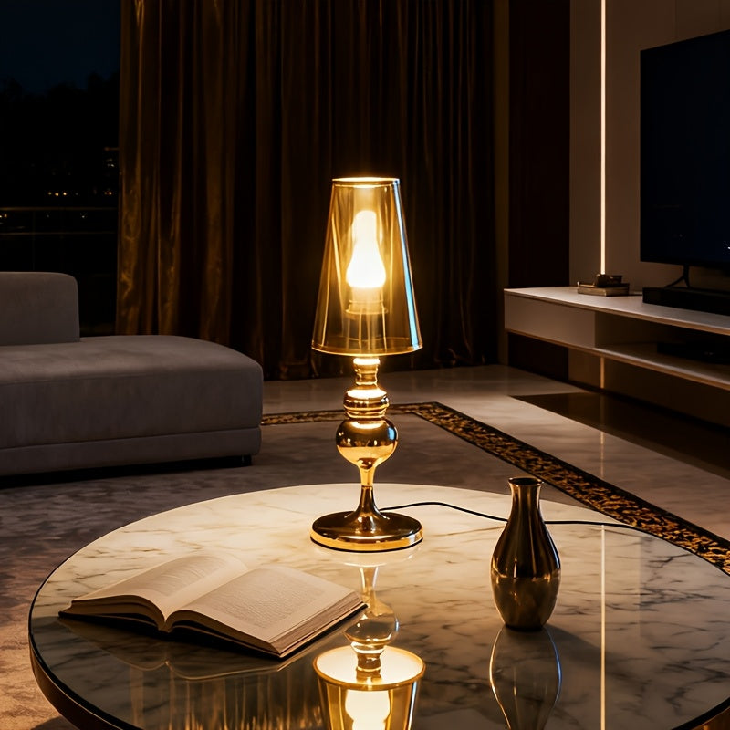 Luminária de Mesa de Luxo Leve - Ideal para Diversos Ambientes, Iluminação Auxiliar para Sala de Estar, Luz Ambiente para Balcão de Bar, Luminária de Leitura para Escritório, Decoração Temática e Iluminação Residencial