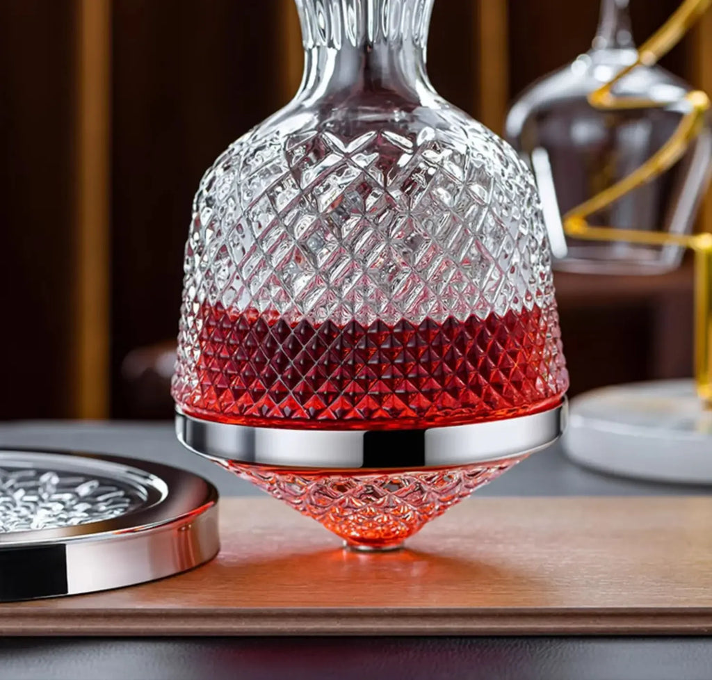 Decantador de Vinho Cristal Giratório 360°