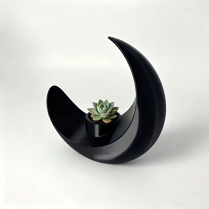 Vaso Lua, Decoração Criativa para Casa, Recipiente para Plantas Verdes Estilo Nórdico, Ornamento Criativo em Forma de Lua Crescente, Decoração Romântica para Mesa ou Varanda