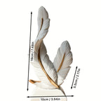 1 Peça de Ornamento de Resina de Pena de Alta Qualidade para Sala de Estar, Entrada ou Sala de Modelo, Decoração Suave para Casa Nova ou Presente de Inauguração