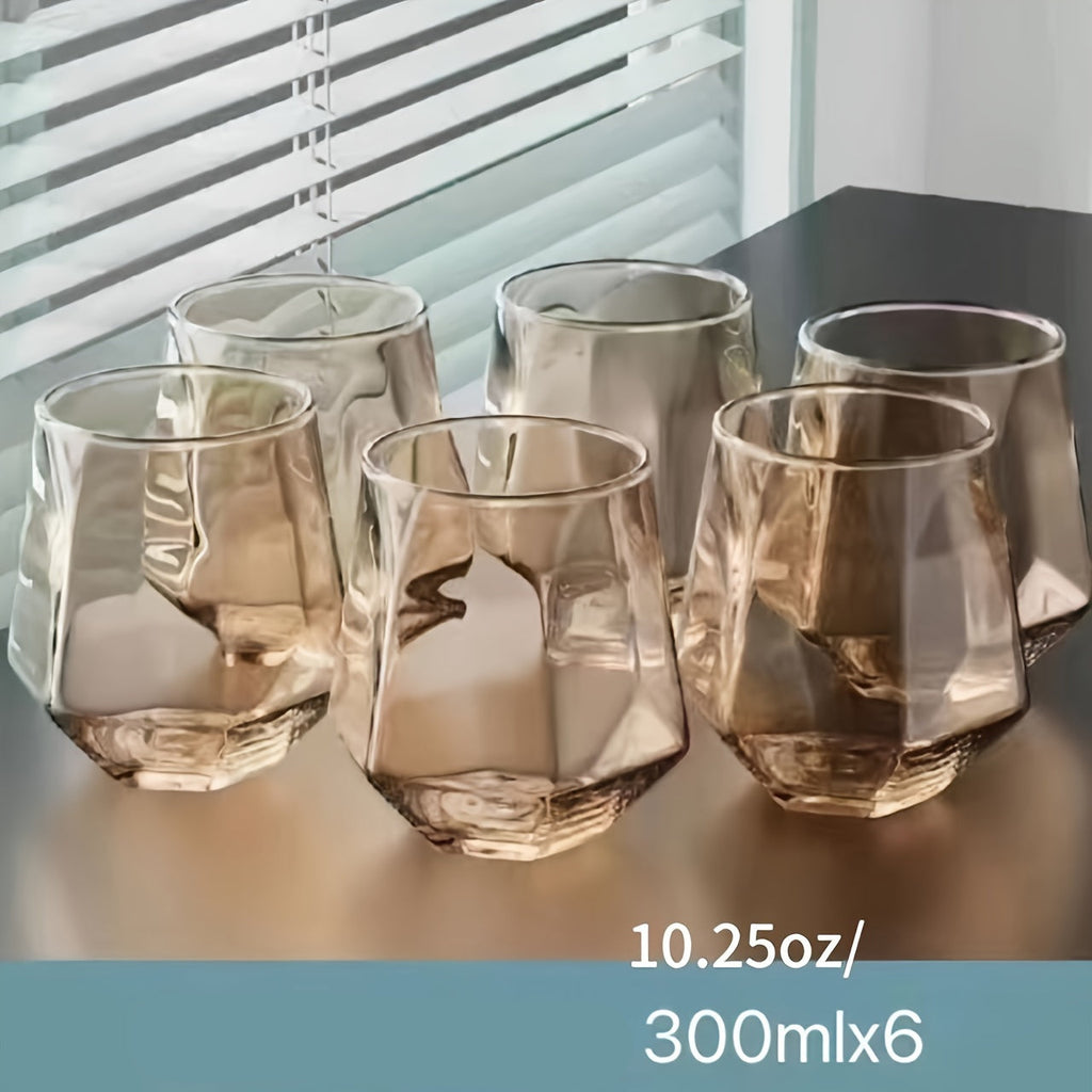 6 Peças de Copos de Vidro - Transparentes e Resistentes para Cerveja, Suco, Chá, Leite e Água - Ideais para Casa, Festas e Mesa de Jantar - Vidraria