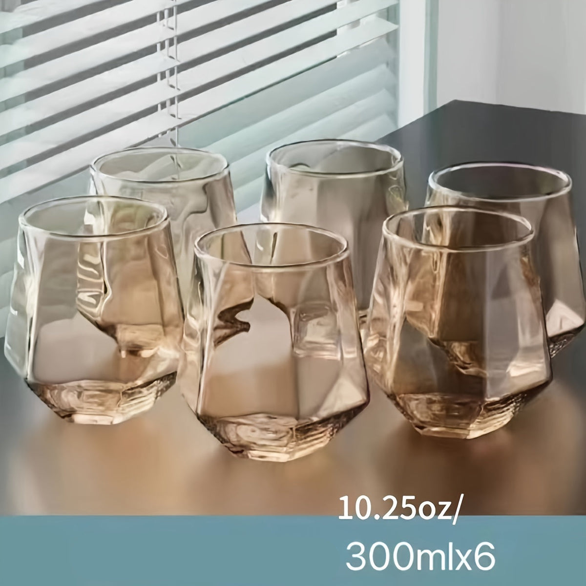 6 Peças de Copos de Vidro - Transparentes e Resistentes para Cerveja, Suco, Chá, Leite e Água - Ideais para Casa, Festas e Mesa de Jantar - Vidraria