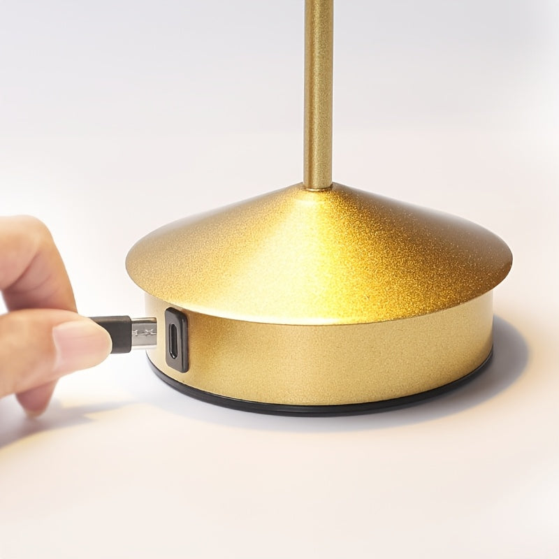 Lâmpada de Mesa Sem Fio, Escurecimento Contínuo de 3 Cores, Bateria Recarregável de 800mAh, Lâmpada de Mesa LED, Adequada para Quarto/Jantar de Casal/Escritório/Cafeteria/Restaurante/Terrace