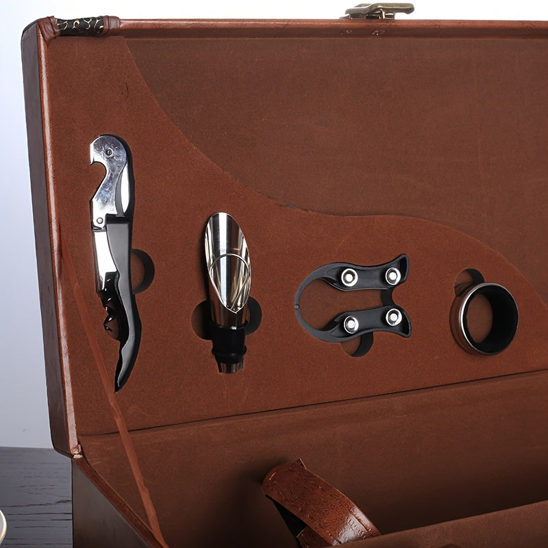 Caixa Vintage para Armazenamento de Vinhos com Fecho