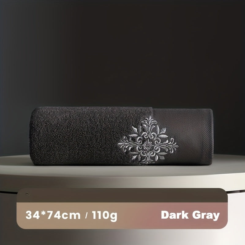 Toalha de Rosto e Corpo em Algodão Puro e Espesso com Bordado - Exclusivo para Hotéis, Luxo Classe A, Macia, Absorvente, Sem Desfiamento, Uso Doméstico, Salão de Beleza, SPA, Presente de Alta Qualidade