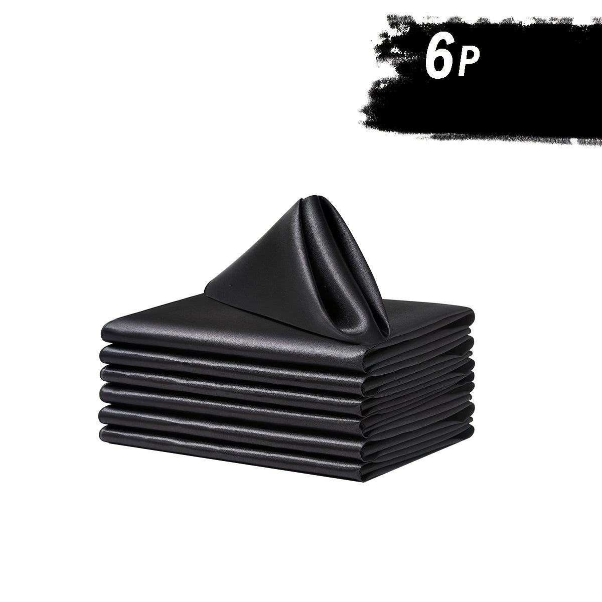 6/12 Peças de Guardanapos de Cetim Macio, Guardanapos Simples e Elegantes - Perfeitos para Casamentos, Chá de Panela, Festas e Decorações de Restaurantes