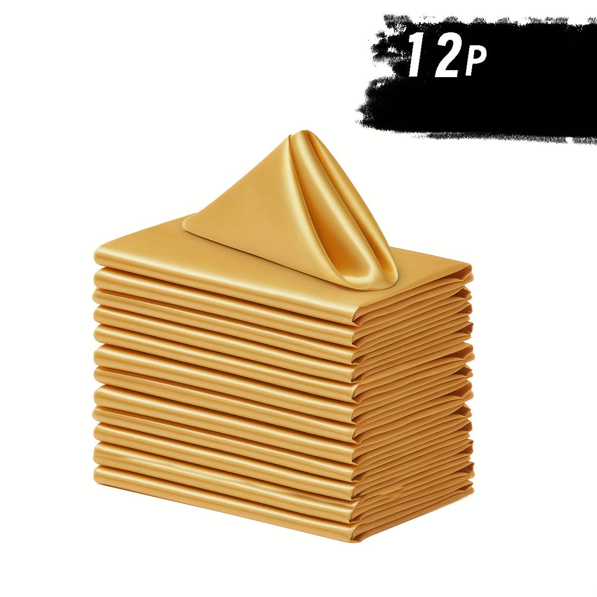 6/12 Peças de Guardanapos de Cetim Macio, Guardanapos Simples e Elegantes - Perfeitos para Casamentos, Chá de Panela, Festas e Decorações de Restaurantes