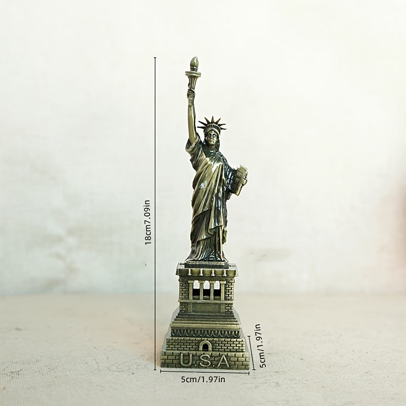 Escultura Metálica Intrincada da Estátua da Liberdade - Decoração Elegante para Casa, Lembrança de Viagem Perfeita & Presente de Férias, Ideal para Decoração de Quarto