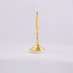 2pcs Golden Catholic Communion Monstrance Statue - Elegant Sacred Table Decor with Cross, Zinc Alloy Construction, Stable Base - for Home, Church, Office - Perfect for Mass, Christmas, Easter, Thanksgiving - Religious Gifts for Catholics, Holiday Table Accent, Ornate Religious Design, Detailed Craftsmanship