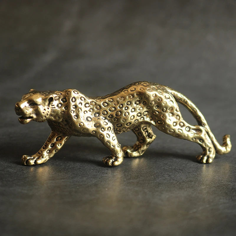 Suporte Decorativo Leopardo Dourado para Potes de Flores