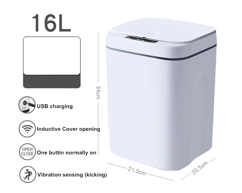Lixeira Automática com Sensor de 16 Litros