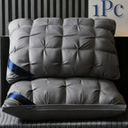 2 unidades/1 unidade Almofadas de Luxo com Qualidade de Hotel 5 Estrelas - 800g Suporte de Pescoço para Sono Profundo, Núcleo Anti-Descaimento para Todas as Estações, Tecido de Poliéster Hipoalergénico para Quartos de Casa e Autocaravanas, Hotéis, Adequadas para Todas as Estações, Roupa de Cama, Conforto de Viagem, Design Elegante