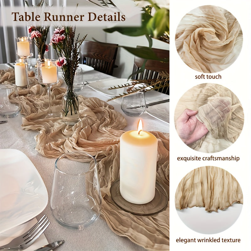 1 peça, toalha de mesa de jantar, toalha de mesa de jantar plissada Bali atmosférica, toalha de mesa de jantar elegante de cor sólida em tecido encerado, toalha de mesa de jantar de tecido para decoração de mesa de férias, decoração de casa, decoração de mesa de jantar, decoração de quarto