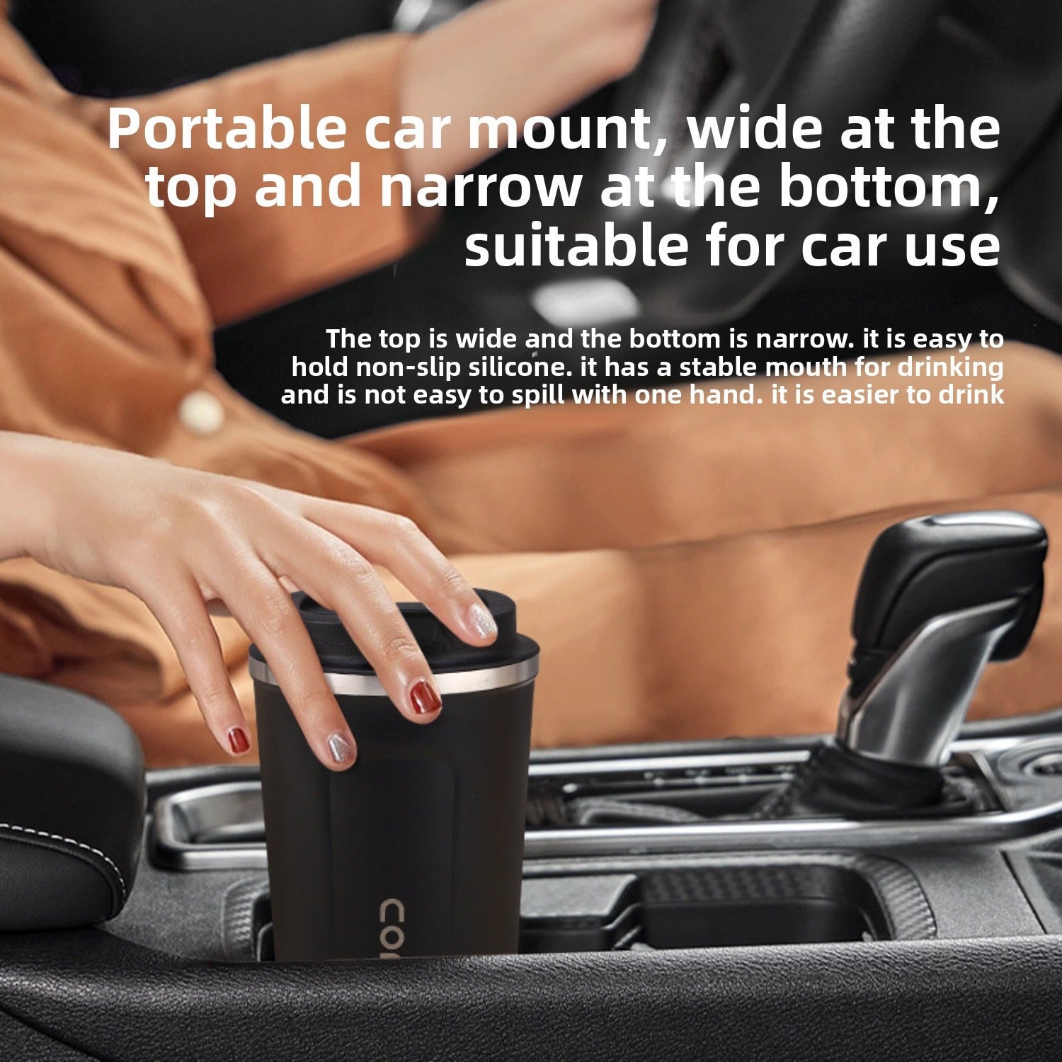 Caneca Térmica de Café, Aço Inoxidável Dupla Parede à Prova de Vazamentos, Acabamento Fosco, Mantém Quente e Frio por Horas, Presente Premium para Amantes de Café e Chá, Utensílio Durável