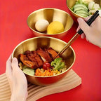 Set of Three Large Steel Mixing Bowls – Extra-Large Bowls for Salads And Food Preparation with Non-Slip Bottoms – Professional-Grade Kitchen Necessities for Hosting – Lightweight, Stackable, And Easy to Clean