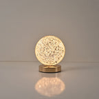 Candeeiro de Mesa Nórdico Moderno Minimalista Criativo Romântico de Cristal com Carregamento, Interruptor Tátil, Regulação Contínua de Três Cores, Adequado para Decoração de Casa de Quarto e Sala de Estar