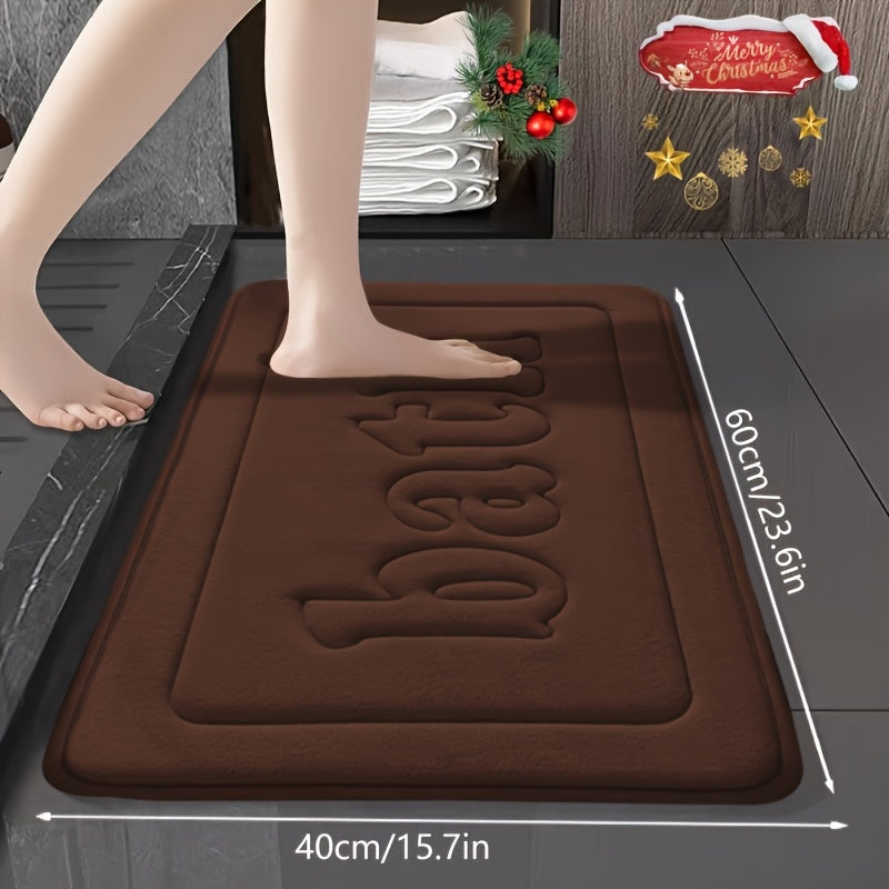 Tapete de Banho de Espuma de Memória de Luxo | Ultra Macio, Espesso 25D, Antiderrapante, Lavável na Máquina, Tapete de Casa de Banho de Poliéster de Secagem Rápida para Sala de Estar, Cozinha, Lavandaria, Quarto