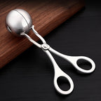 1 unidade de colher de gelado e formador de bolas de carne em aço inoxidável - Antiaderente, ferramenta fácil de apertar para fazer bolinhos de arroz perfeitos, cake pops e colheres de gelado | Apresenta um pega antiderrapante e é lavável na máquina de lavar louça, um gadget de cozinha prático