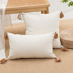 Capa de Almofada Geométrica Quadrada com Estilo Boémio, Apresentando Bordados Aveludados, Adequada para Almofadas de Sala de Estar ou Quarto.