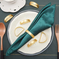 6 unidades de Argolas de Guardanapos Minimalistas com Letras D Banhadas a Ouro, Decoração de Mesa Elegante para Festas e Convívios, Adequadas para Refeições e Eventos de Negócios, Melhorando o Ambiente de Jantar, Perfeitas para Refeições Familiares