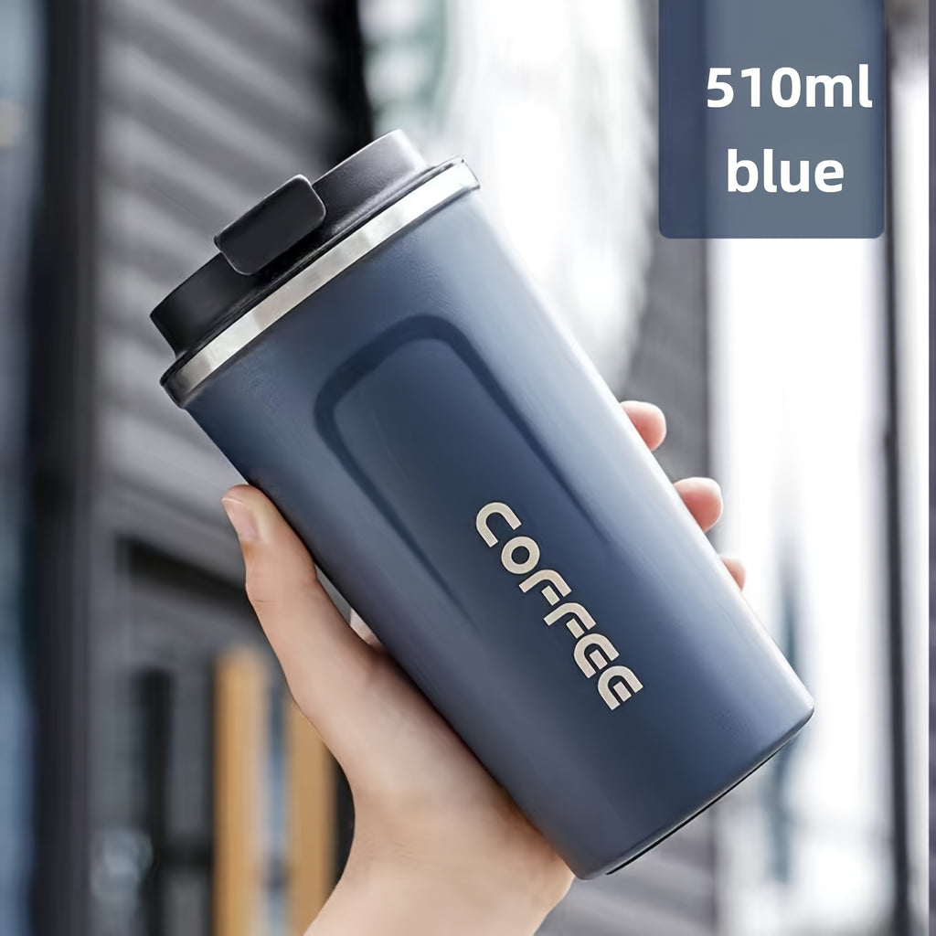 Caneca Térmica de Café, Aço Inoxidável Dupla Parede à Prova de Vazamentos, Acabamento Fosco, Mantém Quente e Frio por Horas, Presente Premium para Amantes de Café e Chá, Utensílio Durável
