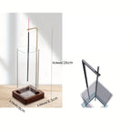 Suporte Elegante para Incenso de Madeira e Vidro com Detalhes Dourados - Não Precisa de Eletricidade, Design Seguro de Ventilação de Fumaça para Yoga, Decoração de Casa e Relaxamento, Suporte para Varetas de Incenso, Estilo Contemporâneo, Design Minimalista, Construção em Vidro Durável, Acabamento