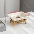 Conjunto de Acessórios de Banho Minimalista de Luxo Leve W003: Frasco de Gel de Banho e Sabonete Líquido com Design Criativo de Rachaduras de Gelo em Cerâmica, Porta-Escova de Dentes e Acessório Único para Banheiro de Hotel ou Casa