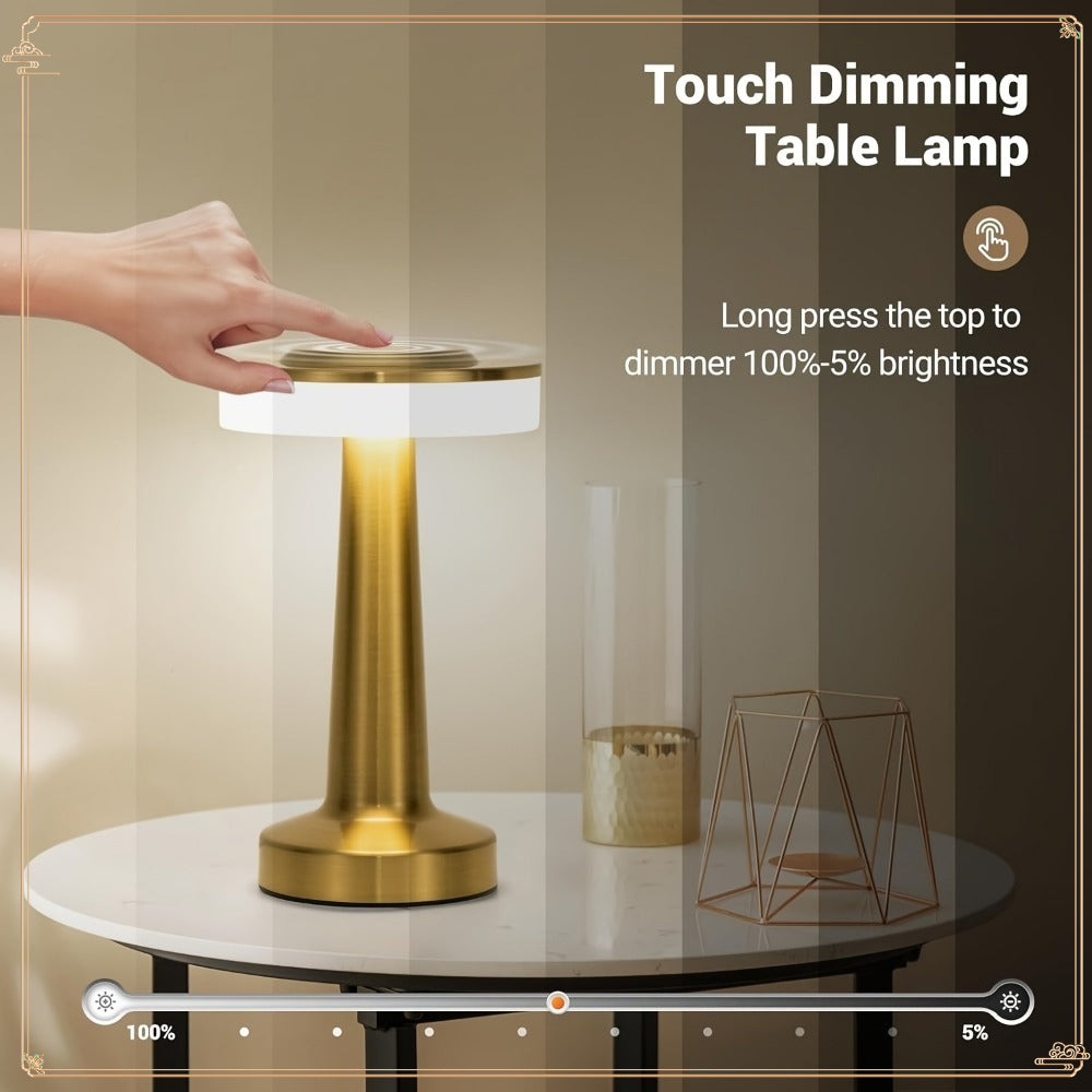 Luminária de Mesa Minimalista Touch Recarregável