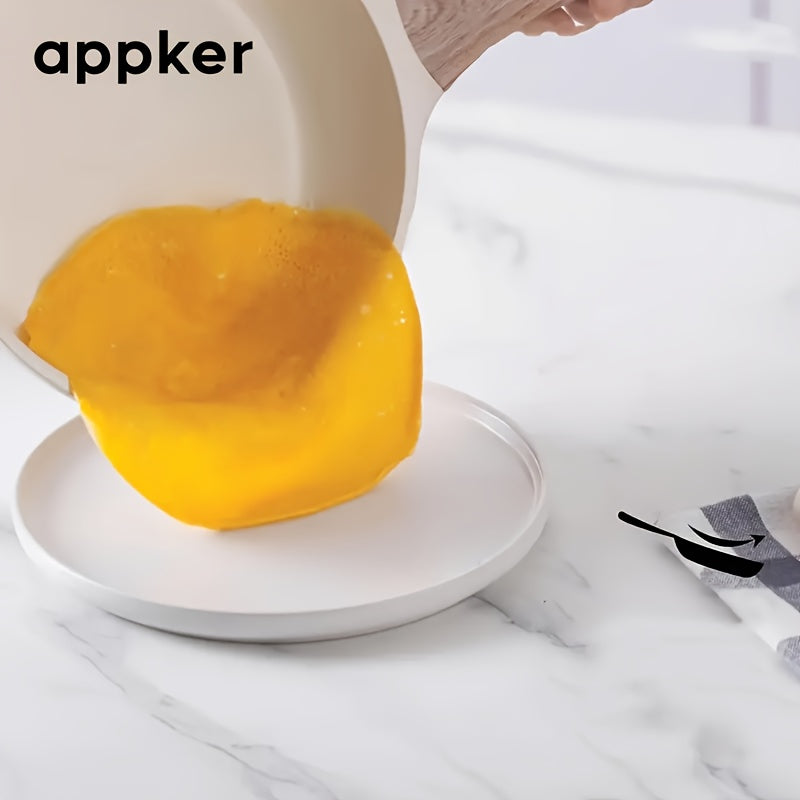 Conjunto de Cozinha de Indução em Granito Branco Appker, Coleção de Utensílios de Cozinha Incluindo Frigideira, Panela e Vaporizador