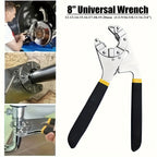 A Single Piece of a Magic Wrench, a Multifunctional Adjustable Torque Open-End Wrench, Featuring a Hexagonal Grip And a Curved Anti-Slip Handle, Suitable for Projects And Repairs in Electrical Work, Machinery, Motorcycles, Bicycles