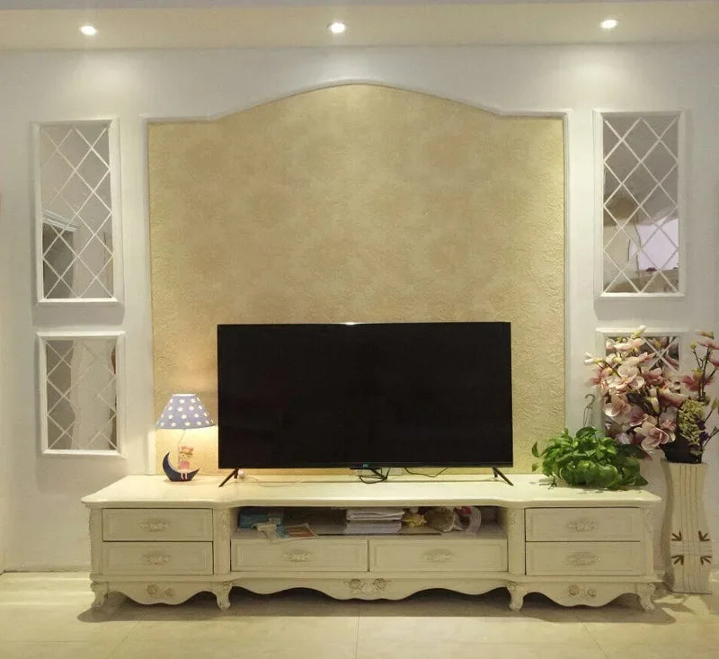 Espelho 3D Acrílico Auto-Adesivo para Decoração de Parede