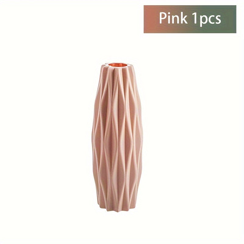 Conjunto de várias peças de vasos de plástico nórdicos, imitando vasos de cerâmica, adequados para decoração de sala de estar e mesa de jantar em casa, decoração de Dia de São Patrício e Páscoa, decoração de sala de beleza, decoração de casa de primavera