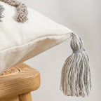 Capa de Almofada Geométrica Quadrada com Estilo Boémio, Apresentando Bordados Aveludados, Adequada para Almofadas de Sala de Estar ou Quarto.