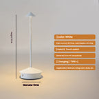Lâmpada de Mesa Sem Fio, Escurecimento Contínuo de 3 Cores, Bateria Recarregável de 800mAh, Lâmpada de Mesa LED, Adequada para Quarto/Jantar de Casal/Escritório/Cafeteria/Restaurante/Terrace